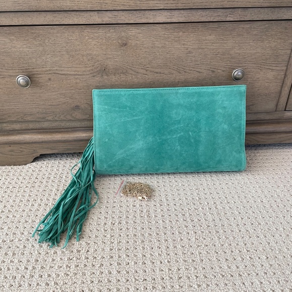 Beautiful turquoise chain purse or can be worn as a Clutch, NWT - Picture 8 of 8